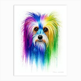 Chinese Crested Rainbow Oil Painting Dog Art Print