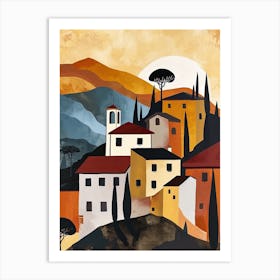 Sicilian Serenity: Tranquil Homes in Catania, Italy Art Print