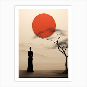 Japandi Sunset Art Print