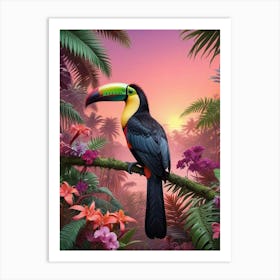 Tropical Botanical Jungle Art Print (2) Art Print