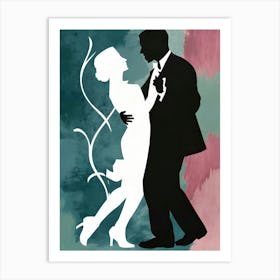 Elegant Couple Dancing Art Print