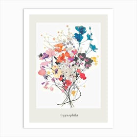 Gypsophila 1 Collage Flower Bouquet Poster Art Print