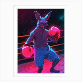 Boxing Kangaroo 1 Art Print