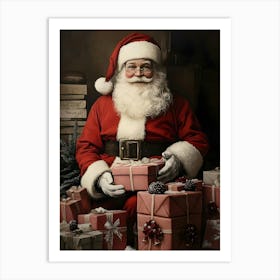 Santa Claus With Presents 1 Art Print