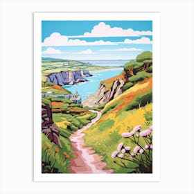 Pembrokeshire Coast Wales 2 Hike Illustration Art Print