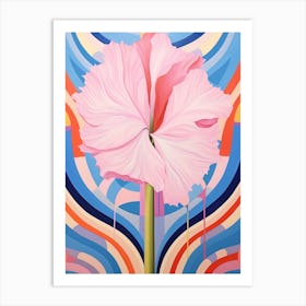 Gladiolus 1 Hilma Af Klint Inspired Pastel Flower Painting Art Print