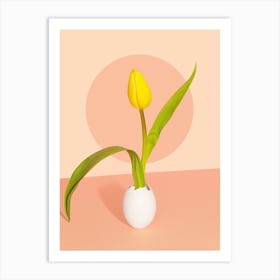 Tulip Flower And Egg Art Print
