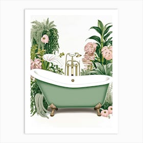 Bathtub In The Garden Poster