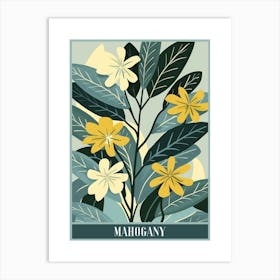 Mahogany Tree Flat Illustration 7 Poster Art Print