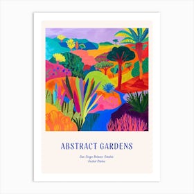 Colourful Gardens San Diego Botanic Garden Usa 1 Blue Poster Art Print