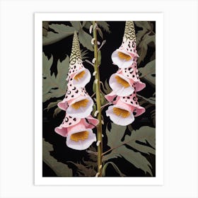 Flower Illustration Foxglove 3 Art Print