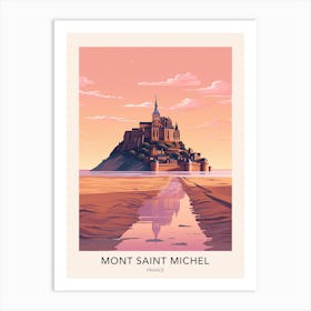 Mont Saint Michel France Travel Poster Art Print