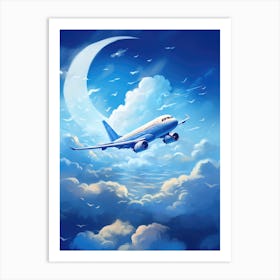 Airplane In The Sky 2 Art Print