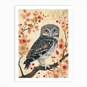 Burmese Fish Owl Japanese Painting 2 Art Print
