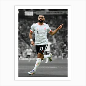 Mohamed Salah Of Liverpool Celebrates Art Print