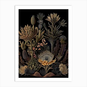 Dark Cactus4 Art Print