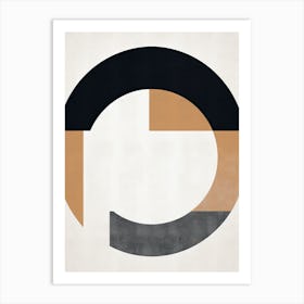 Visions Of Beige Geometry Bauhaus Art Print