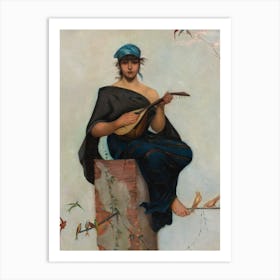 The Lute Player by Frederik Hendrik Kaemmerer (1839 - 1902) Art Print