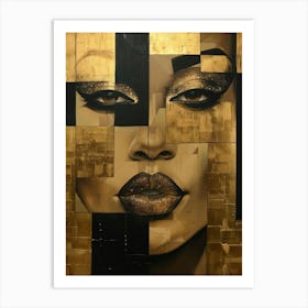 Gold And Black 19 Art Print