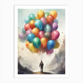 Balloons In The Sky Art Print