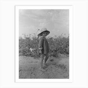 Child Of Farmer In Cotton Field, Lake Dick Project, Arkansas By Russell Lee Art Print