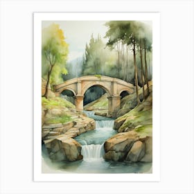 Roman stone bridge.3 Art Print