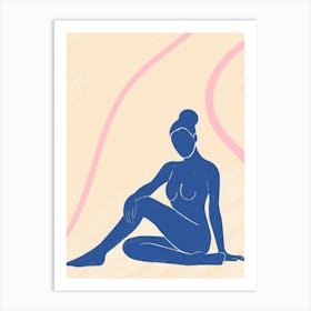 Woman Sitting On The Floor Art Print