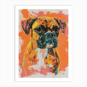 Boxer Acrylic Painting 6 Art Print