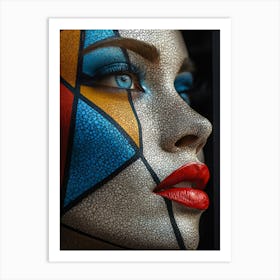 Geometric Portrait 0015 Geometric Portrait 0018 Geo Face 20 Art Print