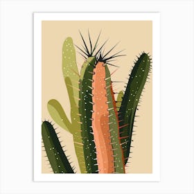 Crown Of Thorns Cactus Minimalist Abstract 2 Art Print