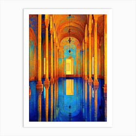 Basilica Cistern Yerebatan Sarnc Pixel Art 10 Art Print