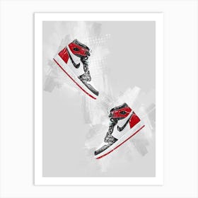 Nike Air Jordan 1 Watercolor Art Print