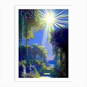 Vizcaya Museum And Gardens, Usa Classic Painting Art Print