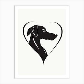Simple Dog Heart 4 Art Print
