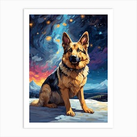 German Shepherd Art 1 Art Print