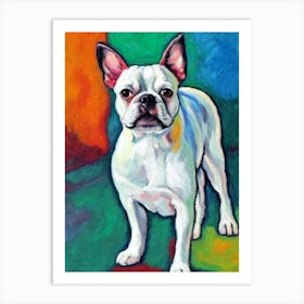 Boston Terrier Fauvist Style Dog Art Print