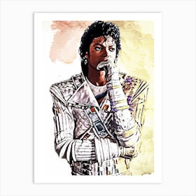 Michael Jackson king of pop music 23 Art Print