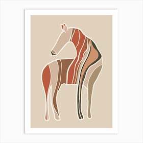 Zebra - Boho, Line Art 1 Art Print