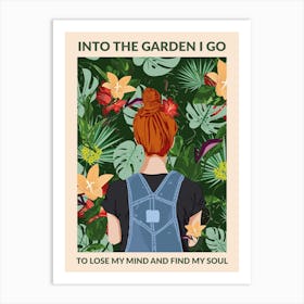 Into The Garden (Redhead)  Art Print