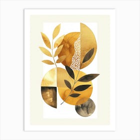 Gold Leaf Print Art Print