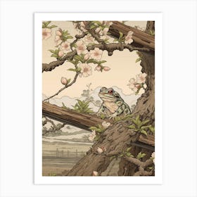 Resting Frog Japanese Style 10 Art Print