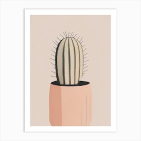 Barrel Cactus Simplicity Art Print