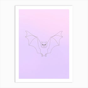 Bat On A Pink Background Poster