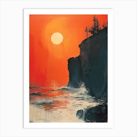 Sunset At The Beach 22 Art Print