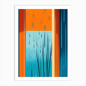 Rain On Window Water Waterscape Modern 2 Art Print