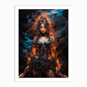 Default Masterpiece Bioluminescent Abyssal Ninja Girl Shrouded 0 09e4477c 3810 4239 88c1 Accc9fa725e0 1 Art Print