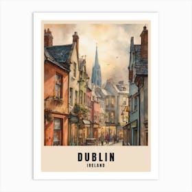 Dublin City Ireland Travel Poster (4) Art Print