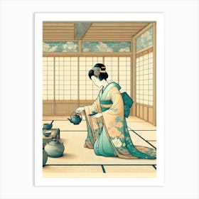 Creativel Geisha Illustration 134 Art Print