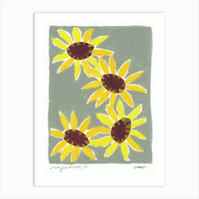 Sunflowers Flowers Art Print