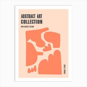Abstract New Shapes Orange Art Print